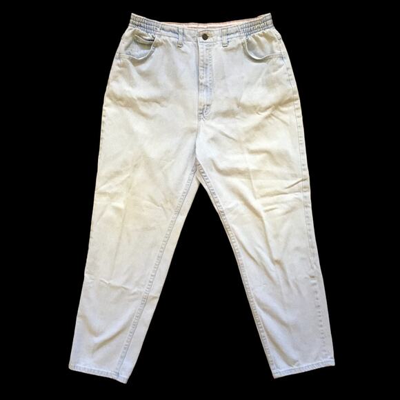 VTG 90s LEE High Rise Tapered Leg Jeans in Extra light wash SZ 12 SHORT - Picture 9 of 9